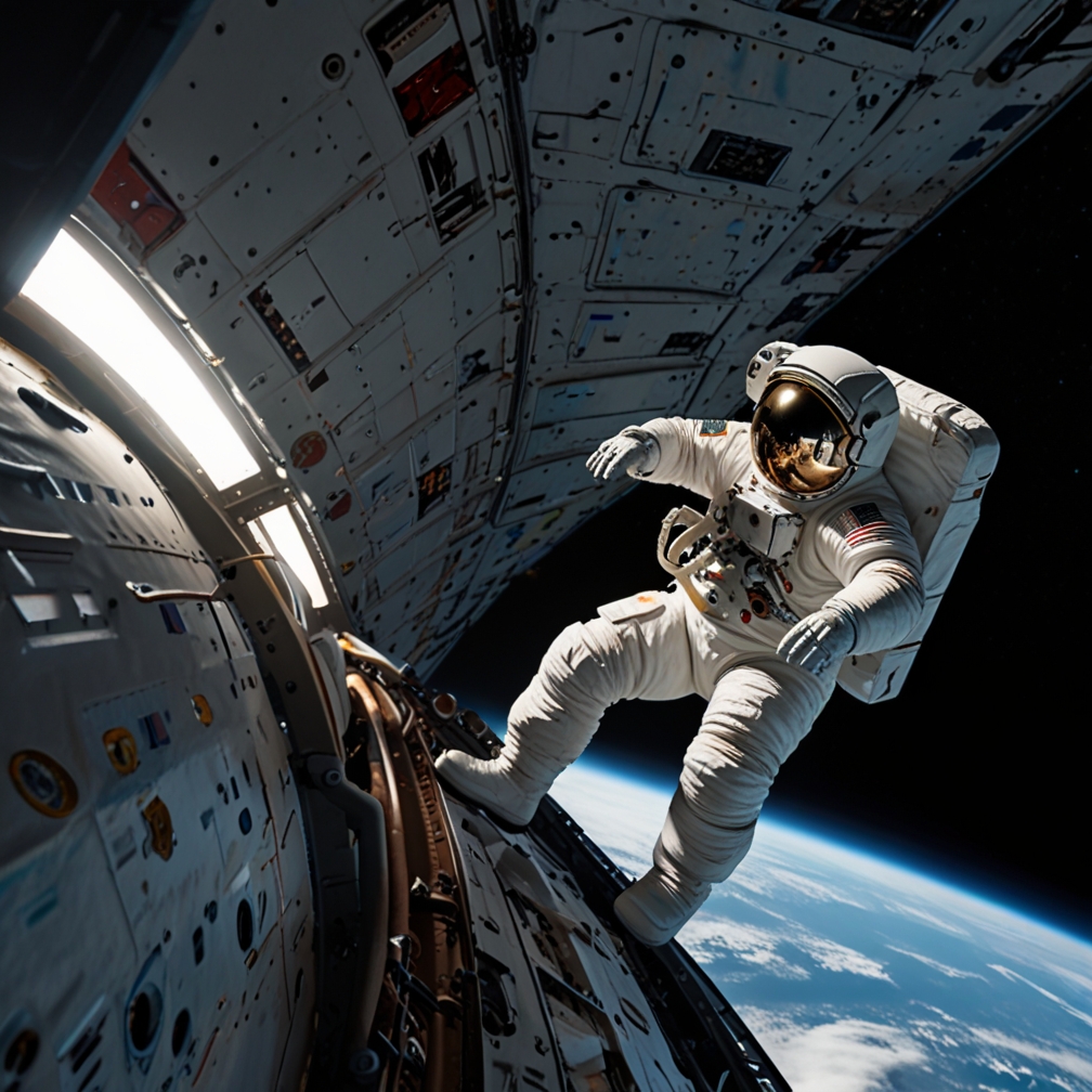 An astronaut exploring space An astronaut exploring space