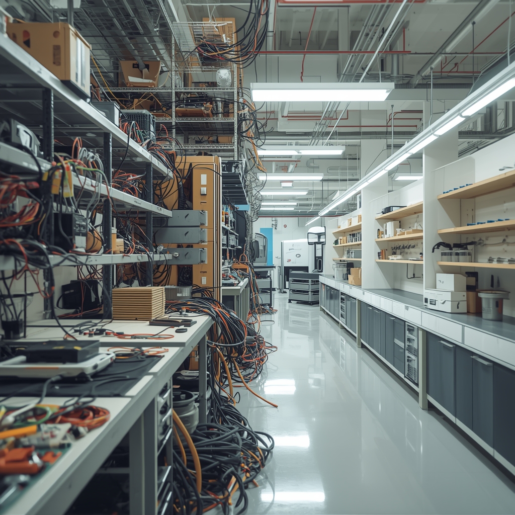 Decluttered Electronics Factory