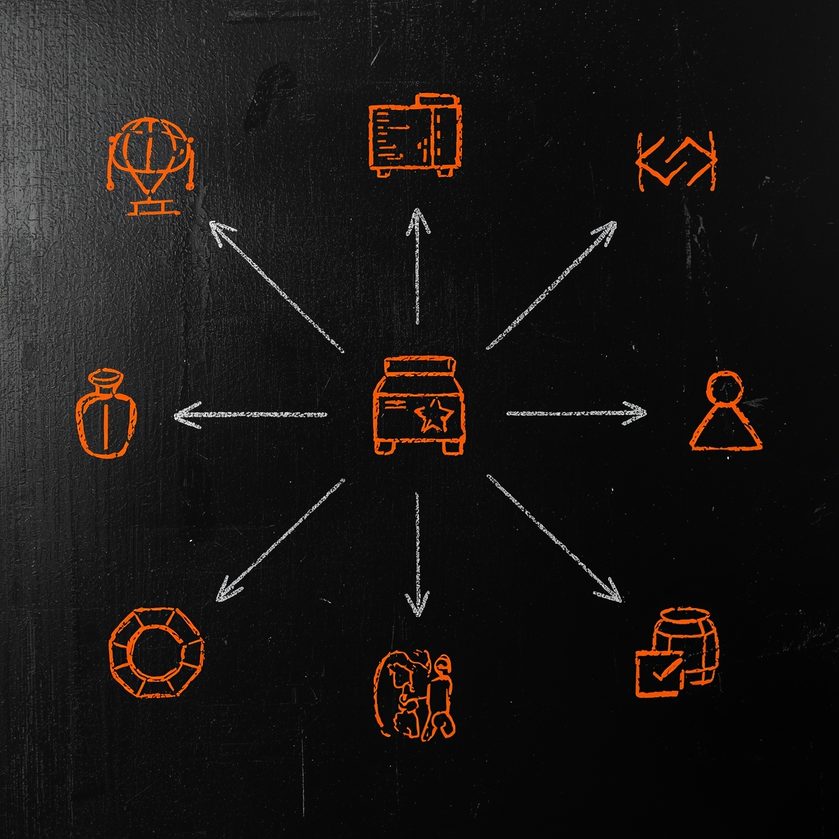 Change Light-LY European Supply Chain Close Up of orange PCB schematic